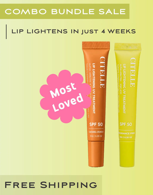 LIP LIGHTENING UV TREATMENT SPF 50 - COMBO BUNDLE -  CARAMEL + FRAGRANCE FREE