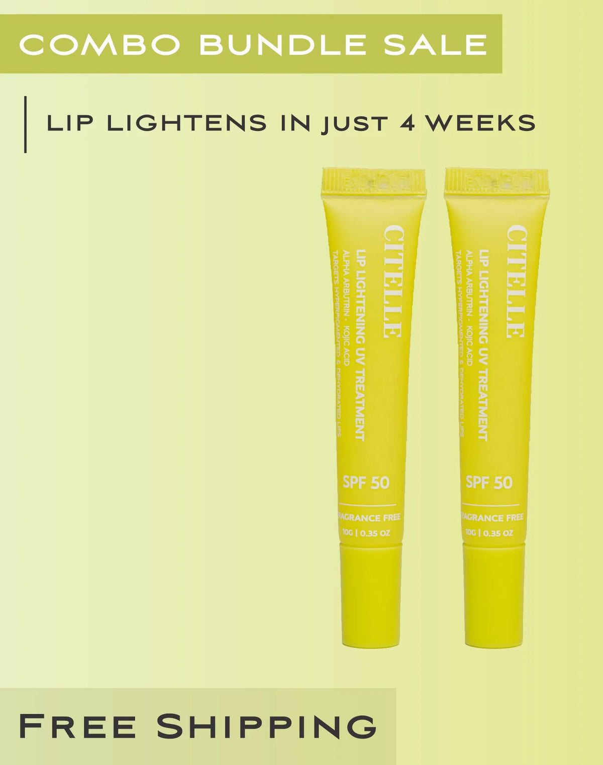 LIP LIGHTENING UV TREATMENT SPF 50 - COMBO BUNDLE - FRAGRANCE FREE