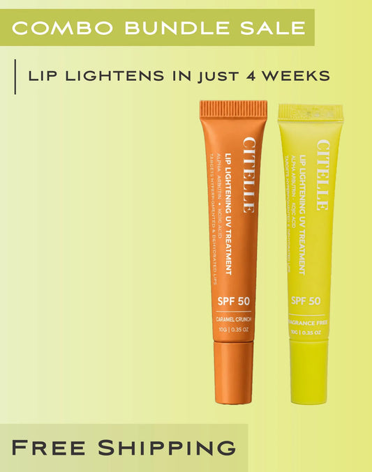LIP LIGHTENING UV TREATMENT SPF 50 - COMBO BUNDLE -  CARAMEL + FRAGRANCE FREE